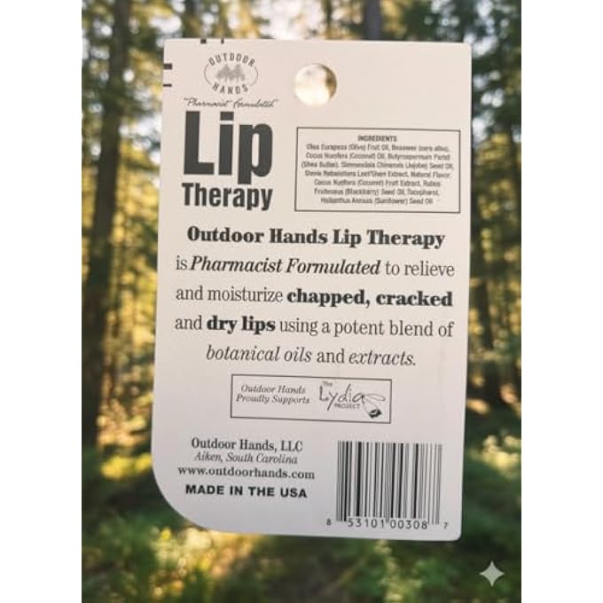 Outdoor Hands LIP THERAPY, SHEA BUTTER, COCONUT OIL & BLACKBERRY SEED OIL - 2PACK - Image 2